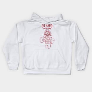 Go Hard or Go Home Poodle Kids Hoodie